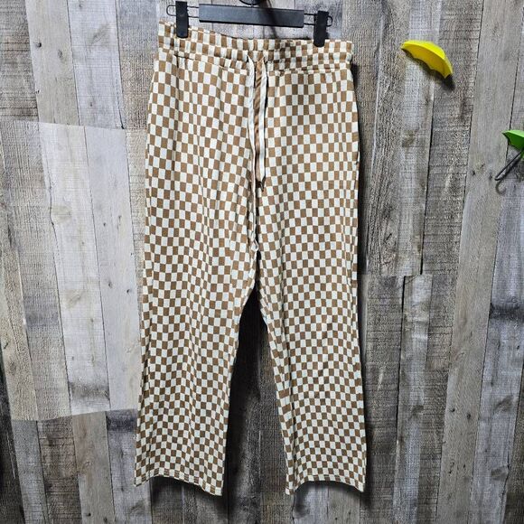 Modish Rebel Buckle Natural Birch Checkerboard Lounge Pants - Picture 2 of 5